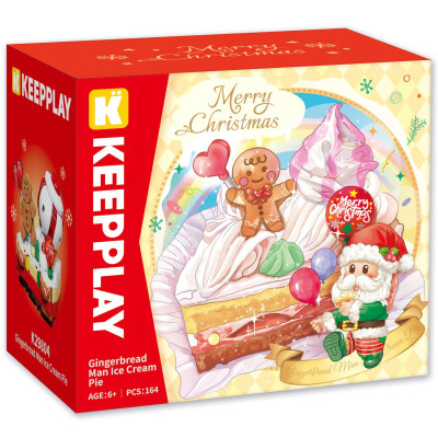 Đồ Chơi Lắp Ráp Chủ Đề Giáng Sinh - Gingerbread Man Ice Cream Pie - Keepplay K29804 (164 Mảnh Ghép)
