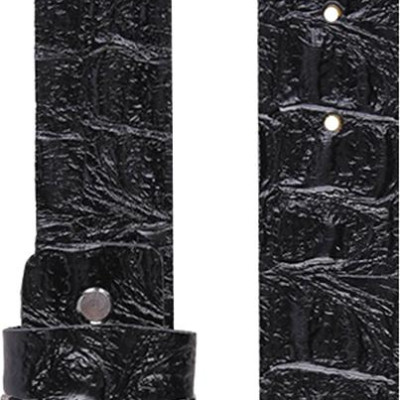 Thắt Lưng Nam Vân Cá Sấu 1 Lớp Huy Hoàng HT4123 (120 x 4 cm) - Đen