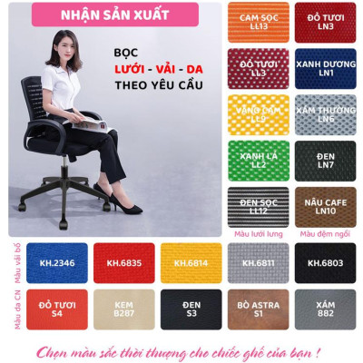 Ghế xoay văn phòng lưng cao da công nghiệp SMLIFE Joss