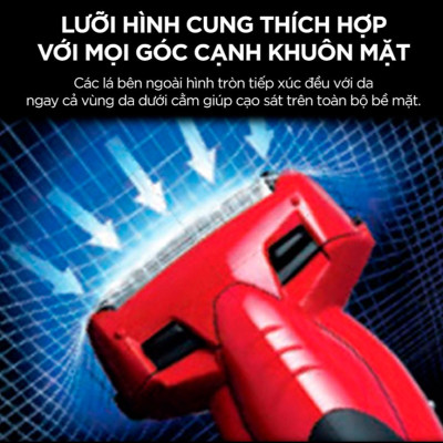 Máy Cạo Râu 3 Lưỡi Panasonic ES-SL41-R453 - Lưỡi Cắt Hình Cung An Toàn Cho Da - Thiết Kế Hiện Đại – Bộ Sạc Điện Nhanh - Hàng chính hãng - Bảo Hành Chính Hãng 12 tháng