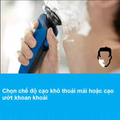 Máy cạo râu khô và ướt, thương hiệu cao cấp Philips Hà Lan S5466/03 Serial 5000 - HÀNG CHÍNH HÃNG