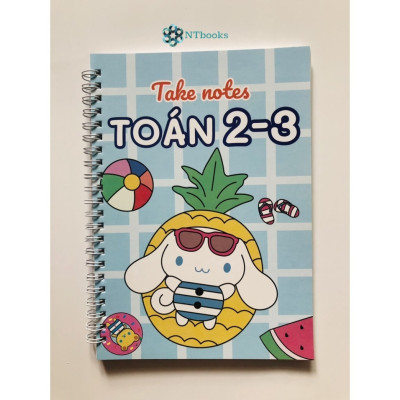 Sách Takenote lớp 2-3: Toán + Tập Làm Văn khổ A5 (Phiên Bản Mới Nhất)