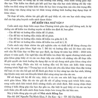 Đề Kiểm Tra Ngữ Văn 7 - 15 Phút - 1 Tiết - Học Kì (Theo Chương Trình GDPT Mới) - HA