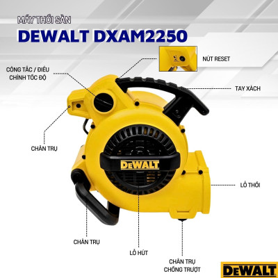 Máy thổi khô thảm, sàn Dewalt DXAM2250 130W- HÀNG CHÍNH HÃNG