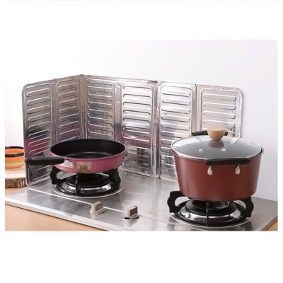 Dụng Cụ Chắn Dầu Mỡ Tấm Chắn Gió Cho Bếp Gas Size 32.5*84cm Trơn Gấp Gọn Dễ Vệ Sinh