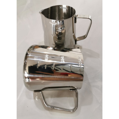 ✅ BỘ 2 CA ĐÁNH SỮA INOX 304 - CÓ QUAI CẦM & VẠCH CHIA ĐỊNH LƯỢNG (350ML) ✅