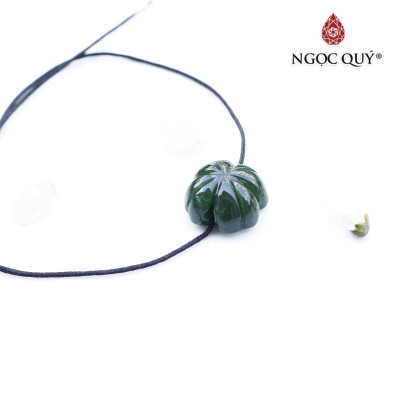Mặt dây chuyền cỏ 4 lá ngọc bích nephrite 15x15x8mm mệnh hỏa, mộc - Ngọc Quý Gemstones