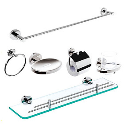 Bộ phụ kiện phòng tắm 6 món inox 304 TOVASHU 304DT