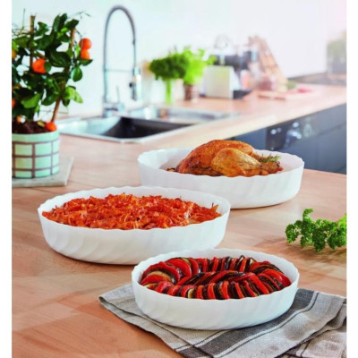 Khay nướng thủy tinh chịu nhiệt Luminarc 22x16cm, dùng lò nướng, lò vi sóng cường lực tốt - P4017