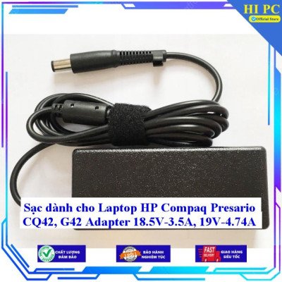 Sạc dành cho Laptop HP Compaq Presario CQ42 G42 Adapter 18.5V-3.5A 19V-4.74A - Kèm Dây nguồn - Hàng Nhập Khẩu