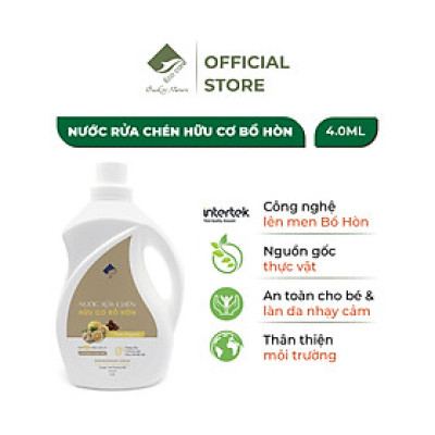 Nước rửa chén hữu cơ Bồ hòn 4000ml, Nước rửa bát hữu cơ tự nhiên
