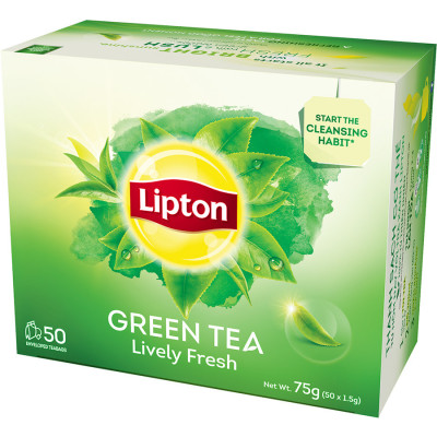 Combo 3 Lipton Trà Xanh Tươi Mới Hộp 1.5g x 50 túi