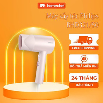Máy sấy tóc Philips series 3000 BHD321/50 màu hồng, công suất 1600W  | Hàng chính hãng