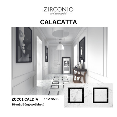 Gạch NIRO GRANITE - ZIRCONIO ZCC01 CALDIA CALACATTA - 60x120cm - 2 viên/thùng(1.44m2)