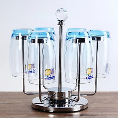 Giá úp cốc Inox xoay 360 độ