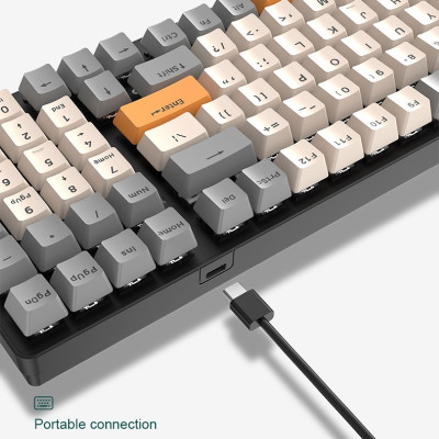 Bàn phím cơ gaming K3 Led Rainbow Hotswap Chống ồn cho máy tính laptop hàng nhập khẩu