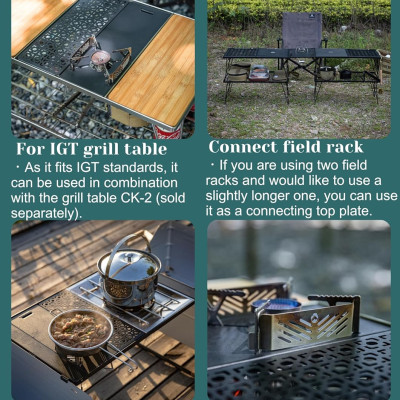 Mặt bàn nhôm một phần hai có họa tiết Campingmoon IGT CK-12F-2P CK12F (2 tấm)