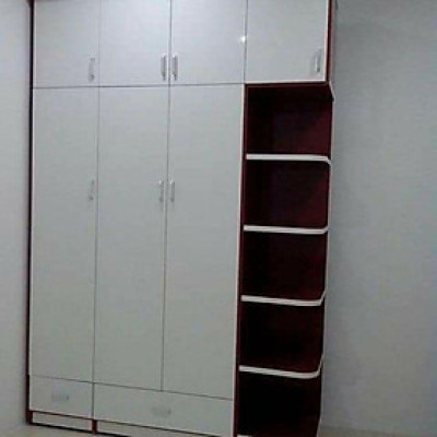 Tủ nhựa Đài Loan 2 tầng, 4 cánh kệ ngoài