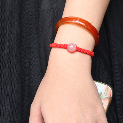 Vòng Tay Kết Dây Hạt Đá Thạch Anh Hồng Ngọc Quý Gemstones GA15