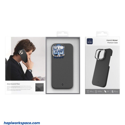 Ốp Lưng hàng chính hãng WiWU Aramid Armor Wi-DCC-208 cho iP 16 Pro Max