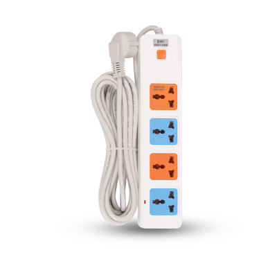 Ổ Cắm Điện Nối Dài COMET CES10405 Dây Dài 5M, 4 Lỗ 3 Chấu, Chất Liệu Nhựa Pp Chống Cháy, Có Cầu Chì Bảo Vệ