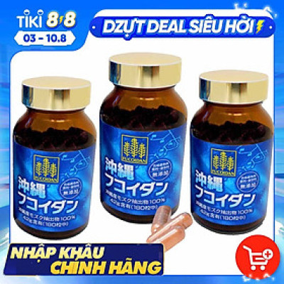 3 hộp Okinawa Fucoidan Kanehide Bio 180 viên