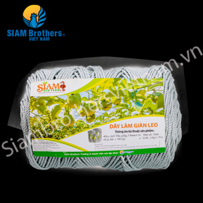 Dây làm giàn leo 3mm Siam Ecofam - chuyên làm giàn chanh leo, giàn bầu bí siêu bền