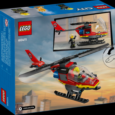 Đồ Chơi Lắp Ráp Trực Thăng Cứu Hỏa - Fire Rescue Helicopter - Lego City 60411 (85 Mảnh Ghép)
