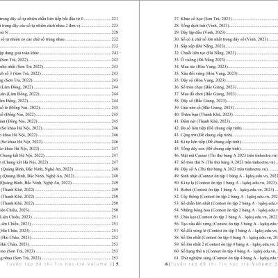 Tuyển tập đề thi Tin học trẻ. Volume 2