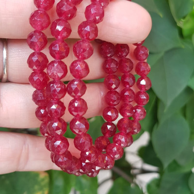 Vòng tay phong thuỷ may mắn mới đá Thạch anh dâu hồng điều đậm giác ánh sáng đẹp quấn tay kiểu 3 vòng Size hạt 7mm Vòng thạch anh dâu giác tự nhiên đậm màu điều rất đẹp Vòng chuẩn hợp nữ mệnh hoả mệnh thổ quà tặng phụ nữ quý chị đeo may mắn đẹp ạ