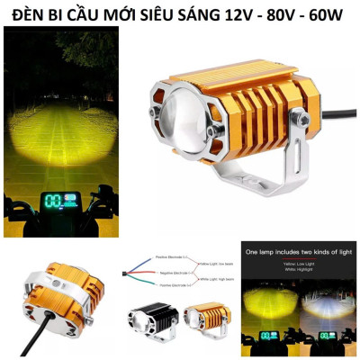 Đèn Trợ Sáng Bi Cầu Motofish Lắp Xe Máy Ô Tô Siêu Sáng – Cực Bền, Chống Nước Hiệu Quả