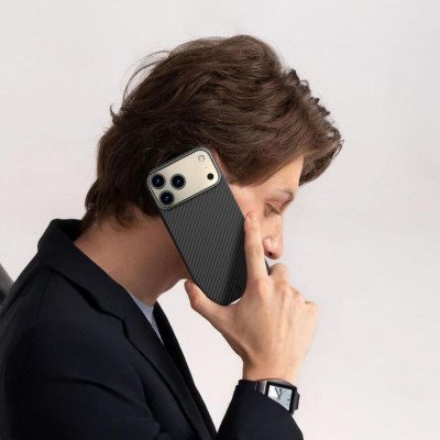 Ốp Lưng cho iPhone 17 Pro Max Wiwu Aramid Air Siêu Mỏng Nhẹ Chống Sốc Hỗ Trợ Sạc Không Dây Magnetic