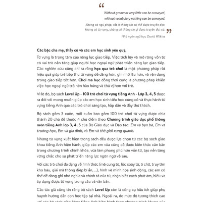 Level Up - 100 Trò Chơi Từ Vựng Tiếng Anh - Lớp 3