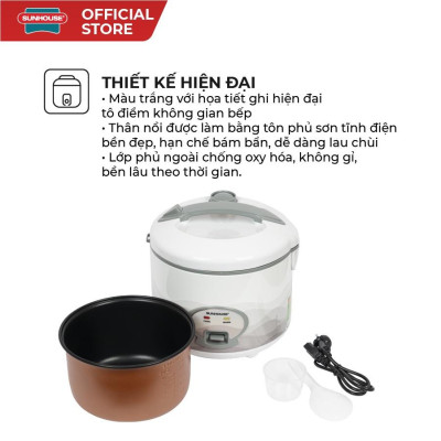 [Hàng chính hãng] Nồi cơm điện SUNHOUSE 1.8L SHD8602 