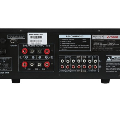 Dàn Karaoke gia dinh Loa Zenbos CR5 300W/Loa Bass 20 cm, 3 đường tiếng và Amply Karaoke Bluetooth Công Suất Lớn 500W Zenbos Z2600, 8 Sò(Hàng Chính Hãng)