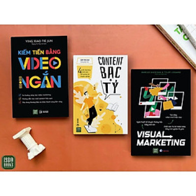 Sách - Content Bạc Tỷ + Visual Marketing + Kiếm Tiền Bằng Video Ngắn - Combo 3 Cuốn - 1980 Books