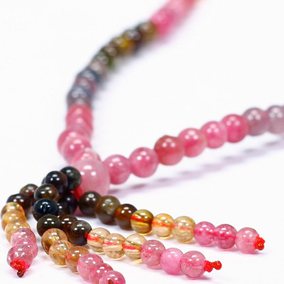 Chuỗi Tourmaline Đa Sắc size hạt 4mm - Ngọc Quý Gemstones