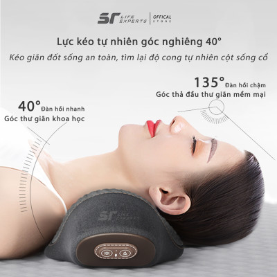 Kê Đầu Tích Hợp Massage Và Chườm Nóng, Gối Ngủ Cao Su Non Thư Giãn, Kê Cổ Giảm Đau Mõi Cổ Vai Gáy, Ngủ Ngáy - Sairui