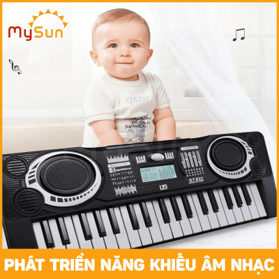 Đàn Piano Organ mini đồ chơi nhạc cụ đánh đàn cho bé có nhạc tặng kèm PIN