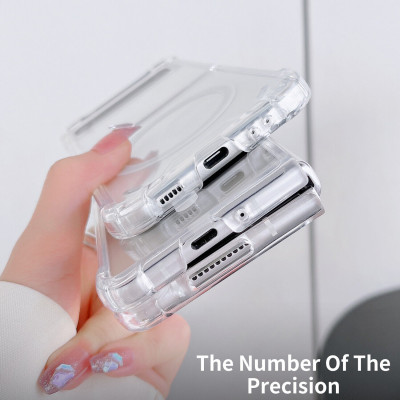 Ốp lưng Maqsafe cho Samsung Galaxy Z Fold 4 chống sốc trong suốt hỗ trợ sạc Maqsafe hiệu Likgus Maqsafe Magetic Case siêu mỏng 1.5mm, độ trong tuyệt đối, chống trầy xước, chống ố vàng, tản nhiệt tốt - hàng nhập khẩu
