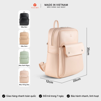 Balo Yuumy ( Thời trang nữ phối ngăn cỡ trung - Balo da Seasand YBA109 )
