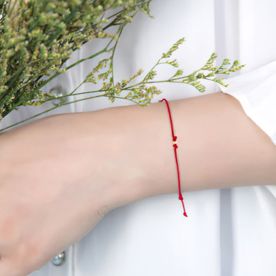 Vòng Chỉ May Mắn Đính Bi Vàng 14K - MOON Jewelry