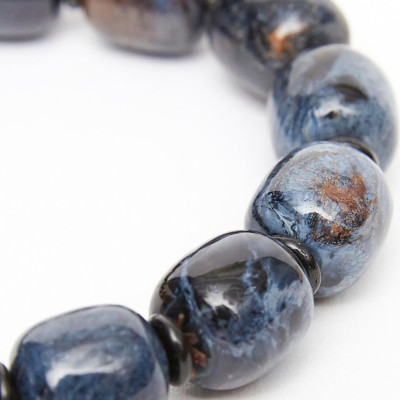 Vòng tay lu thống đá giông bão mệnh thủy , mộc - Ngọc Quý Gemstones