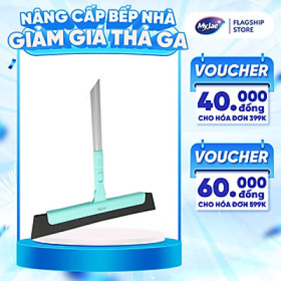 Cây Gạt Nước EVA Đa Năng MyJae Xoay 180 Độ, Chổi Quét Nhà Chống Dính Có Thể Thu Gọn