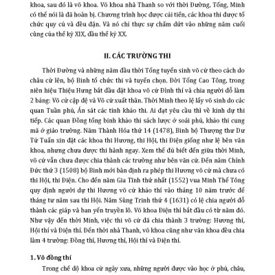 Võ Cử Và Người Đỗ Võ Khoa Ở Nước Ta 