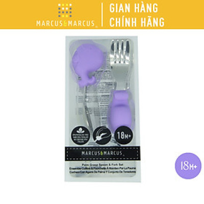 Bộ thìa nĩa tập ăn cho bé Palm Grasp Marcus & Marcus, từ 18 tháng