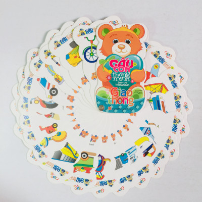 Combo 6 cuốn: Gấu Con Thông Minh: Toán 1 - 2 - 3 + Hình dạng, mầu sắc + Giao Thông + Rau Củ Quả + Bảng Chữ Cái