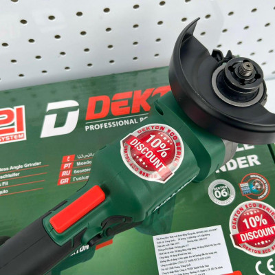 MÁY MÀI GÓC SỬ DỤNG PIN 21V (CHÂN PIN PHỔ THÔNG) 100mm DEKTON M21-AG100BTV - HÀNG CHÍNH HÃNG