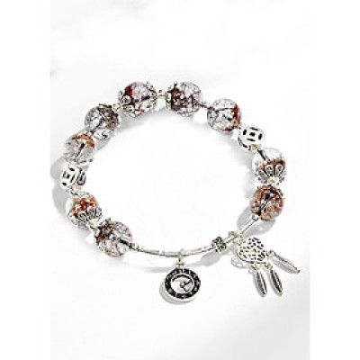 Vòng tay thạch anh ưu linh tóc đen phối charm dream catcher (8mm) Ngọc Quý Gemstones