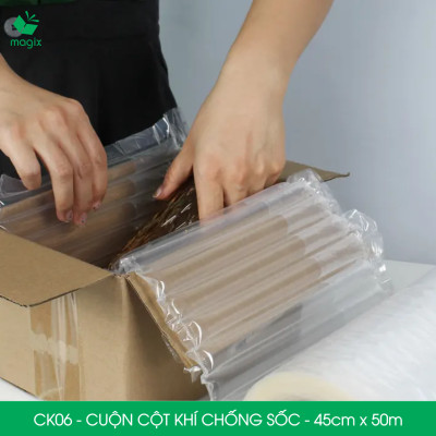 Cuộn cột khí chống sốc - 45cm x 50m - Xốp hơi, đệm hơi đóng gói hàng dễ vỡ - CK06